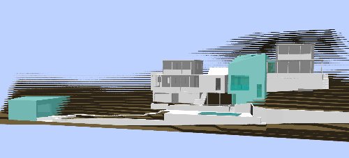 Spojení rodinných domů a vstupní objekt Hradištko